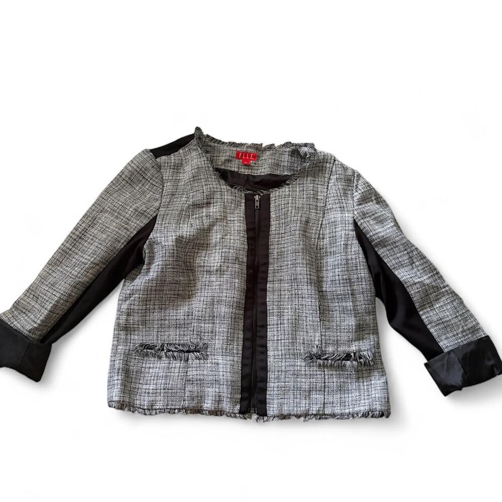 Elle Women's Grey and Black Jacket